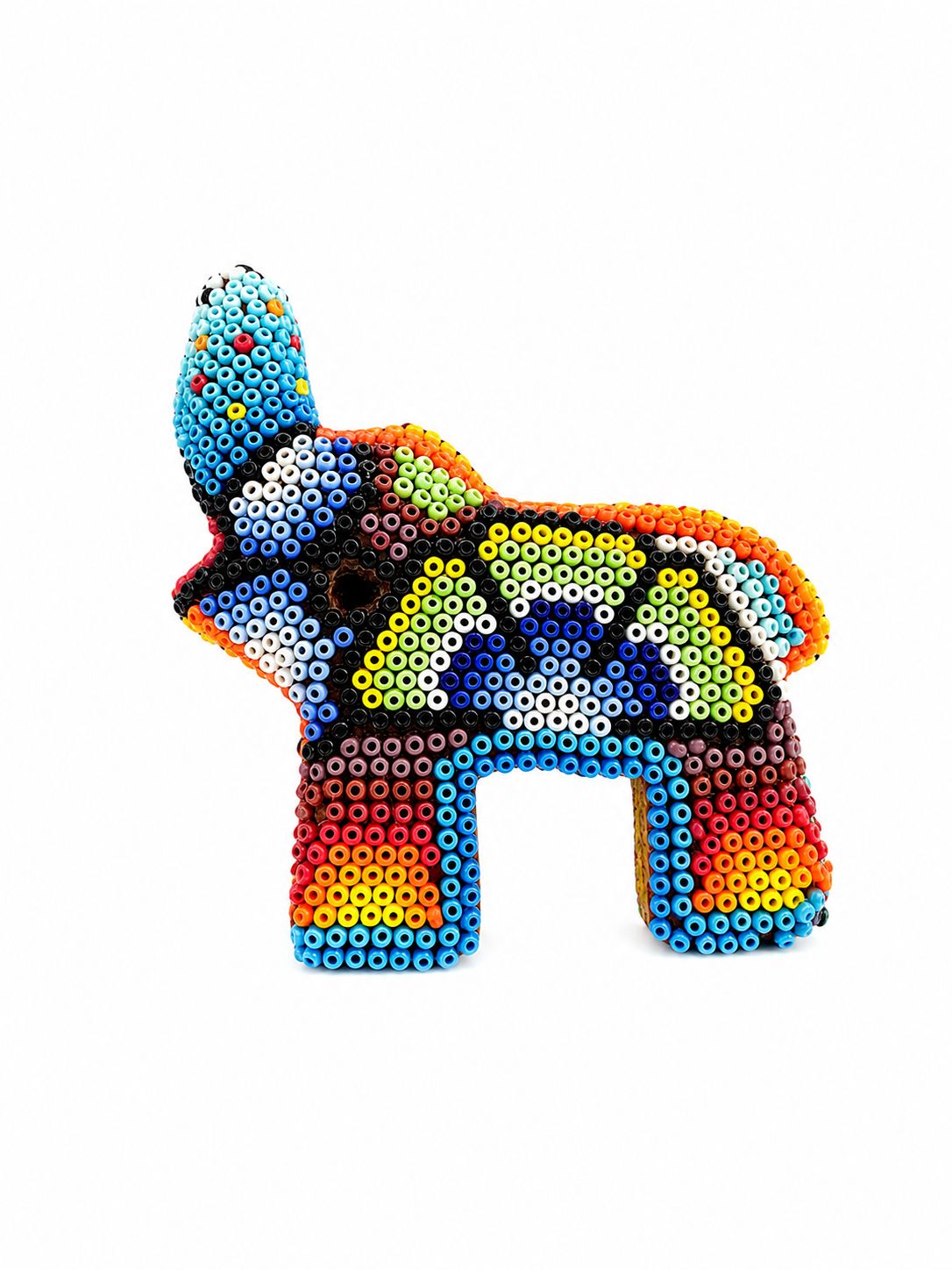 Elefante Huichol de Nayarit - Artesanía Mexicana Hecha a Mano