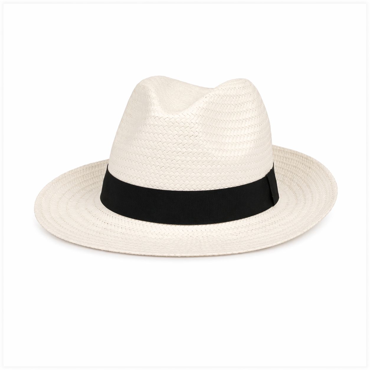 Sombrero estilo panamá con forma Borsalino