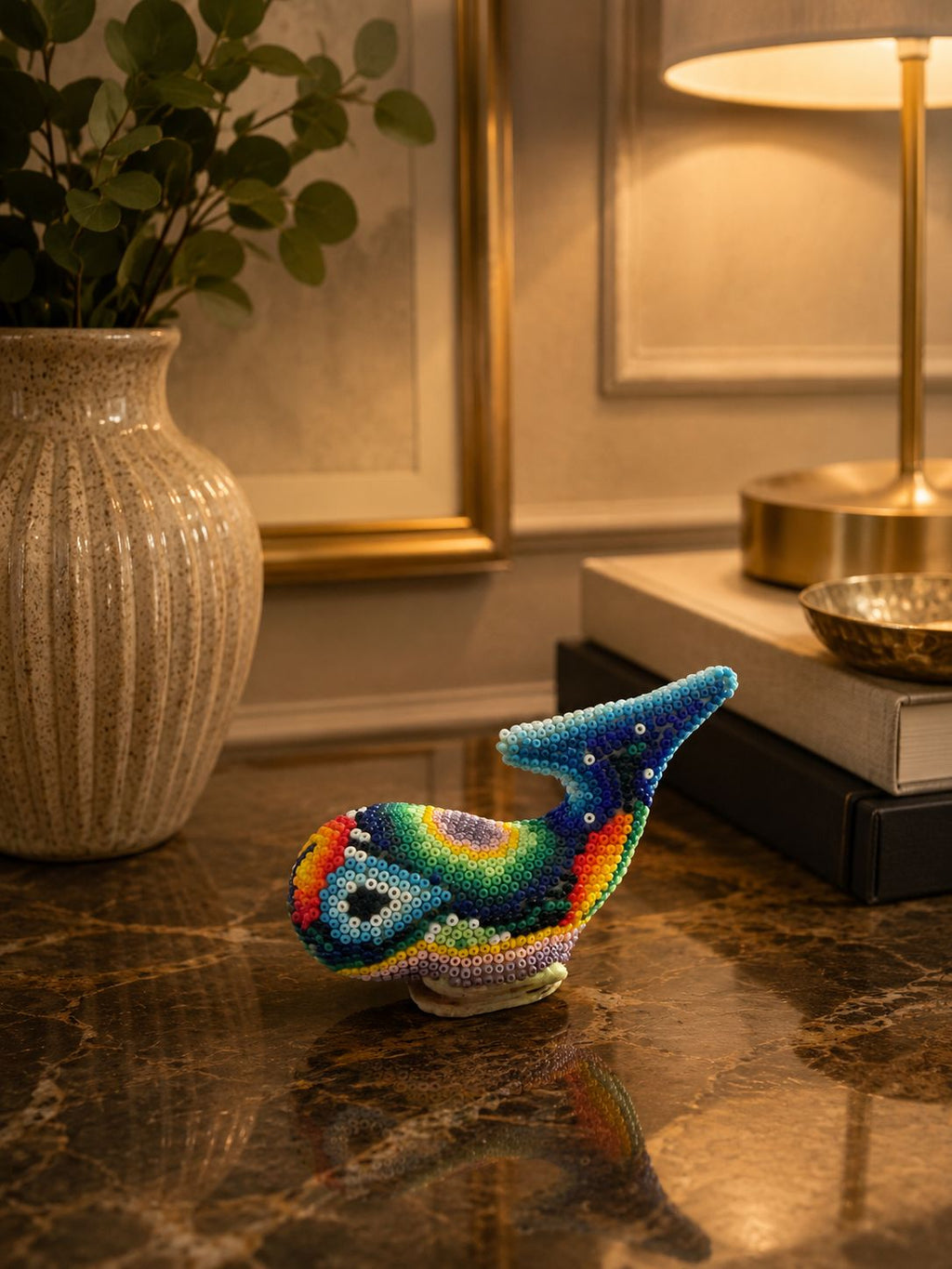 Ballena Huichol de Nayarit - Artesanía Mexicana Hecha a Mano
