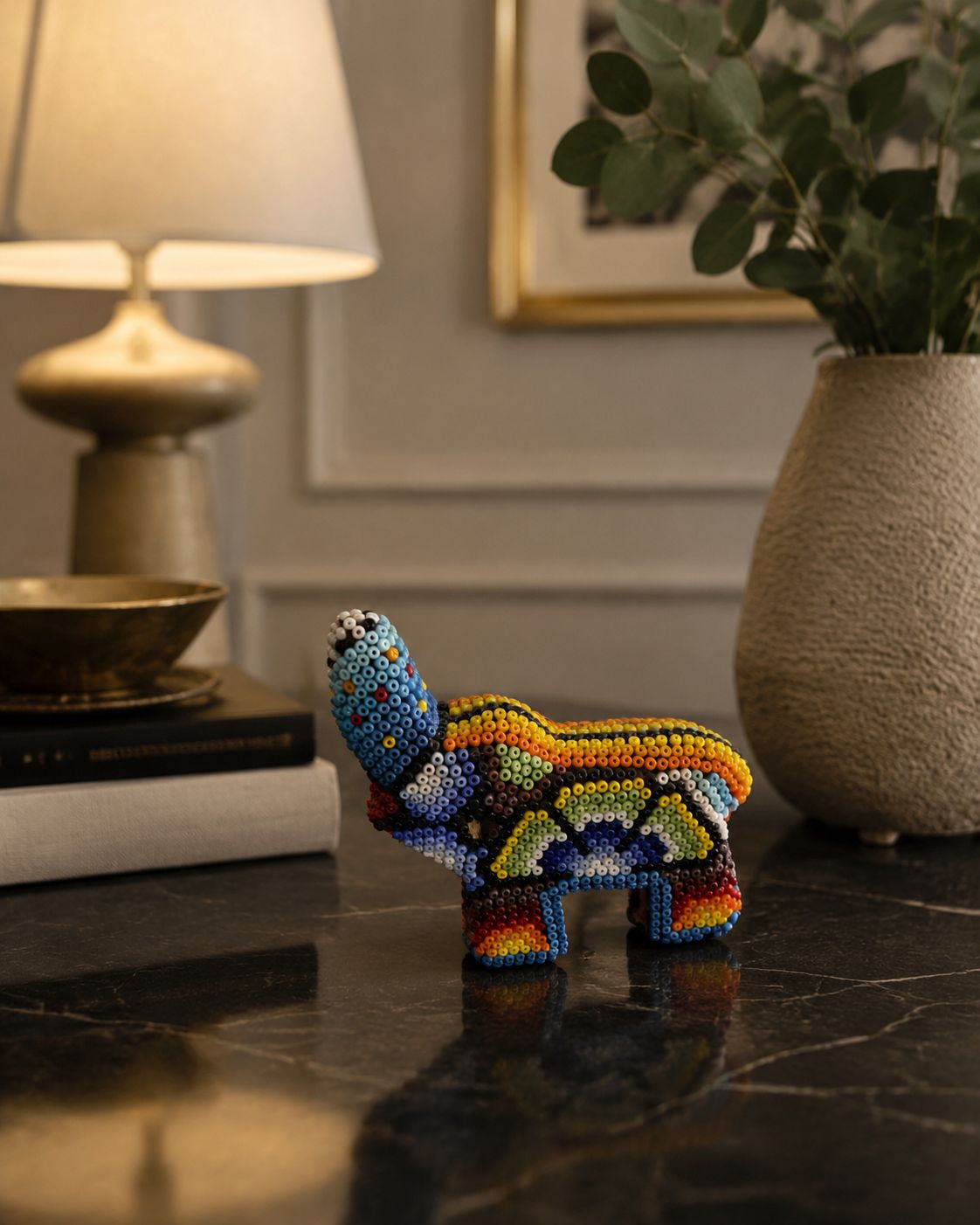 Elefante Huichol de Nayarit - Artesanía Mexicana Hecha a Mano