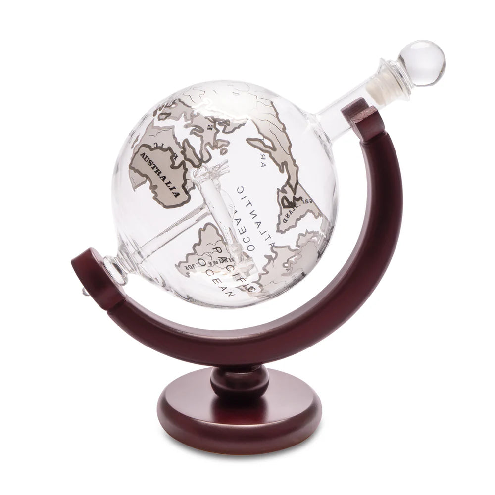 Elegante decantador de licor Globe Maderavidrio